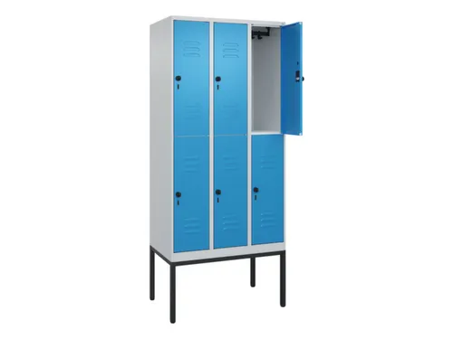 dubbeldekse locker,HxBxD 2120x900x500mm,3x2vak.,vak B 300mm