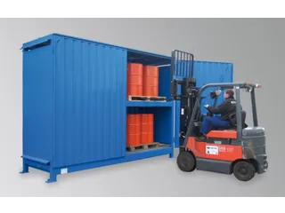 Stellingcontainer Gevaarlijke Stoffen Max. 24X200L Vaten Staand - 1
