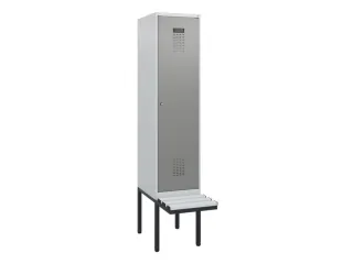 locker met bank,HxBxD 1950x400x815mm,1vak,vak B 400mm,cilinderslot - 2