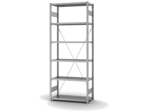 Rvs Inhaakstelling Basis 2500x1060x435mm 6legborden Vaklast 200kg