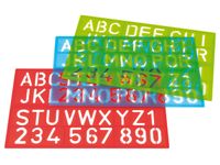 sjablonen Westcott cijfers en letters assortie kleuren