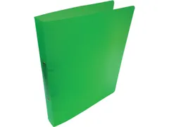 ringmap, voor ft A4, uit PP, 2 ringen van 25mm, transparant gro