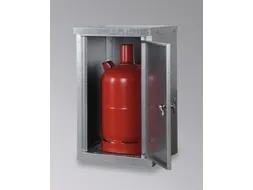 gasflessenkast,v. 1x11kg fles,HxBxD 750x460x400mm,m. dak,vleugeldeur
