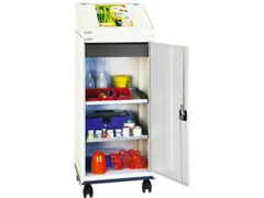 Materiaalkast 1310x500x500mm 2legborden Uitschuifbaar 1 Dolly Ral7035