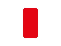 plaksymbool,rechthoek,markering HxB 150x50mm,PVC,rood