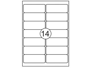 Etiket Rillstab 99.1x38.1mm Wit 1400 Stuks - 1