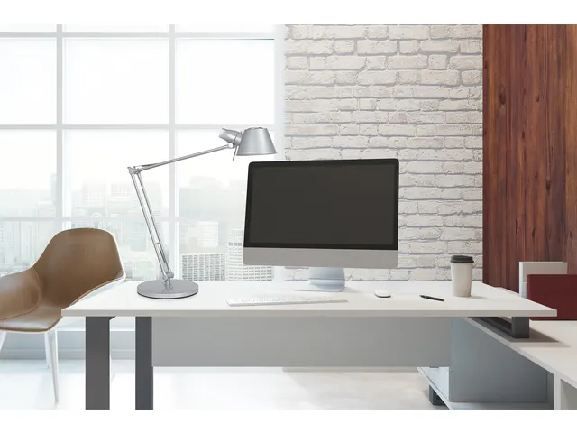 Bureaulamp MAUL Rock LED voet zilvergrijs