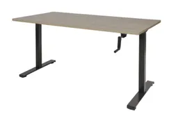 Dextro Slinger Bureau Zit-sta T-poot 180x90 Robson Eiken 25mm Zwart