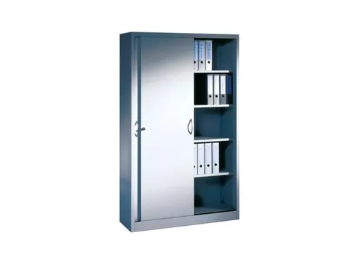 Schuifdeurkast Hxbxd 1950X1200X400Mm 4Legborden Ral7035