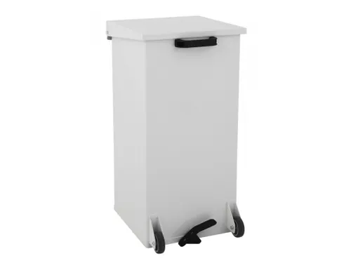 Mobiele Pedaalemmer Carro-Kick 110 liter Wit