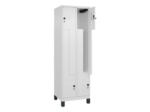 Z-garderobekast,HxBxD 1950x600x500mm,vak B 150/300mm,draaigrendel
