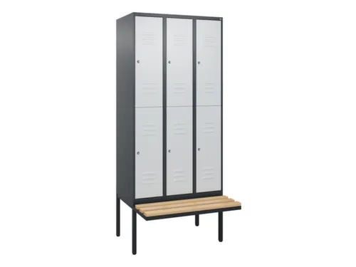 Dubbeldekse dekenkist,HxBxD 2120x900x815mm,3x2vak.,vak B 300mm