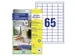 Etiket Avery Zweckform LR3666-10 38x21.2mm recycled wit 650 stuks