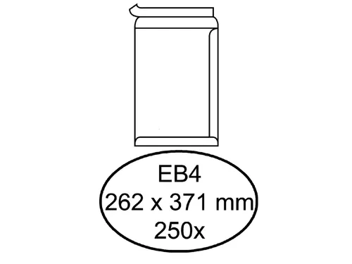 Envelop Quantore Akte Eb4 262x371mm 120gr Wit Zelfklevend