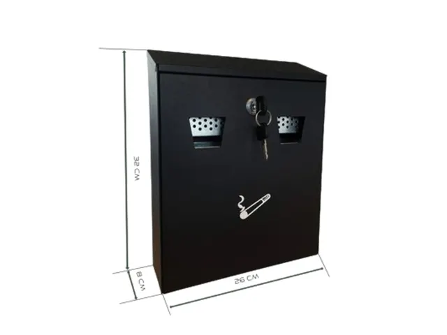 Cendrier mural BRASQ 32x26cm noir