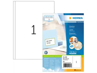 HERMA 4458 Premium etiketten A4 200x297mm Wit 100 stuks - 1