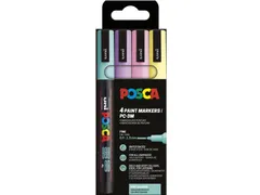 Uni POSCA paintmarker PC-3M 4 stuks zachte kleuren
