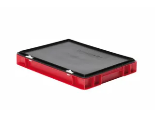 Euronorm-Stapelbak 4.5l 50x 400x 300mm Wanden/Bodem Gesloten Rood - 3