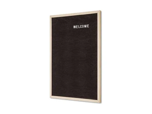 Letterbord Zwart 40x60cm licht houten frame