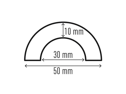 Buisbeschermingsprofiel P30 1 Meter Gele Zwart
