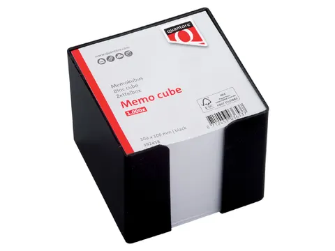 Memokubus Quantore 100x100x100mm zwart met 900vel