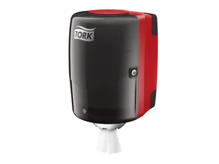 Tork 659008 Performance Centerfeed M2 Rol Dispenser Zwart Rood - 1