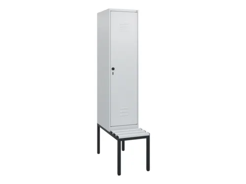locker met bank,HxBxD 1950x400x815mm,1vak,vak B 400mm,draaigrendel