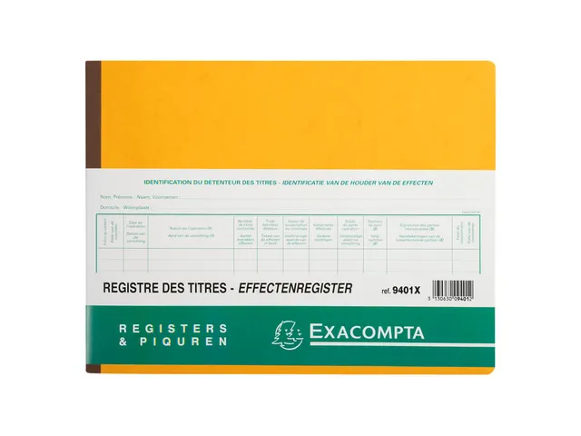 Effectenregister Exacompta BV SLR 240x320 80vel assorti