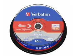 Blue Ray BD-RE SL 25GB 2x 10 Pack Spindle