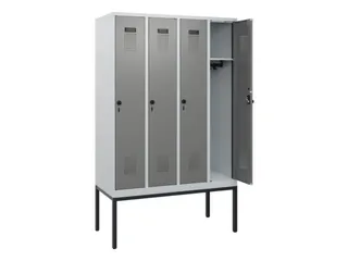 schoollocker,HxBxD 1950x1200x500mm,4vak,vak B 300mm,draaigrendel - 1