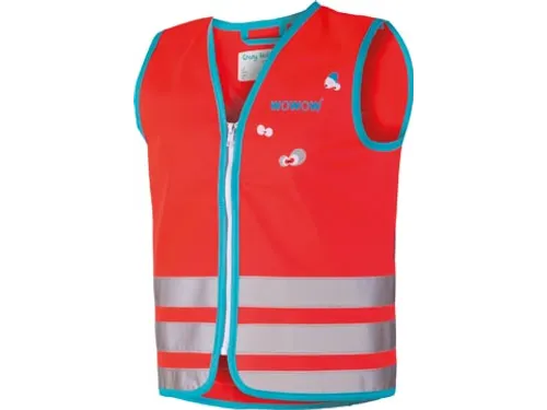 Crazy Monster Jacket Reflecterend Fluohesje Kind Rood Medium