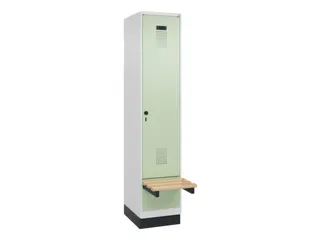 locker met bank,HxBxD 1950x400x815mm,1vak,vak B 400mm,draaigrendel - 2