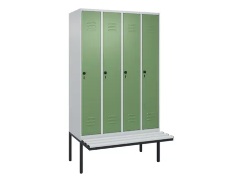 locker voor scheiding van kleding,HxBxD 2120x1200x815mm,4vak