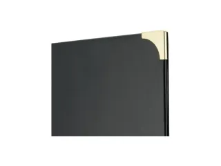 Menukaart Securit a4 4 tas zwart lederlook - 4