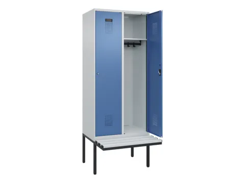 locker met bank,HxBxD 2120x800x815mm,2vak,vak B 400mm,cilinderslot