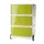 mobiel ladeblok,HxBxD 642x390x436mm,3lade(n),romp wit,front groen