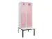 locker met bank,voor scheiding van kleding,HxBxD 2120x800x815mm,2vak