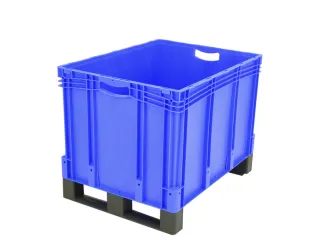 Euronorm Stapelkrat Pp 520x800x600mm 211l Dubbele Bodem Sledepoten - 1