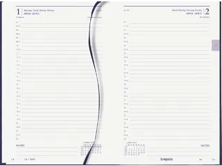 Agenda 2027 Brepols Saturnus Luxe 1dag/1pagina blauw - 1