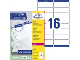 Adresetiket Avery QuickPeel L7162-100 99.1x33.9mm Wit 1600 stuks - 6