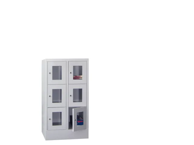 Armoire Multicases Portes Vitrées Hxlxp 1187X630X500Mm 6Cases Largeur