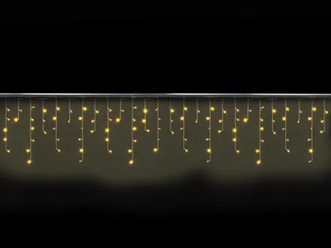 Cascade Light LED - 4 x 0,6m - 144 Warm Witte Lampen - Transparant DR