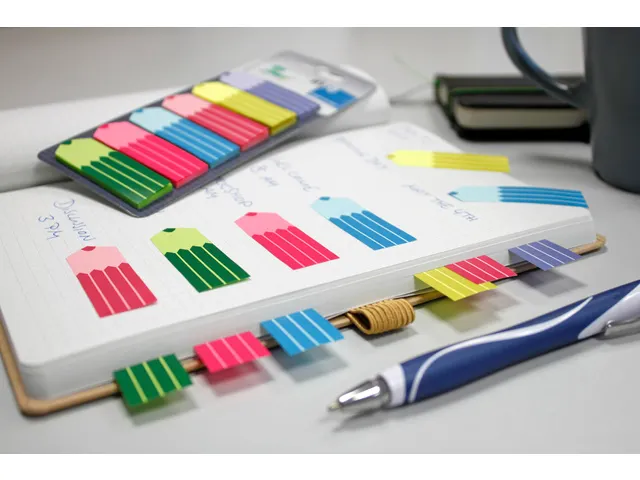Marque-pages Info page marker 18x55mm 6x 25 pièces 6 couleurs