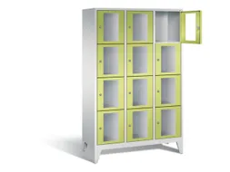 Lockerkast 1850x1200x500mm 3x4 vakken Cilinderslot Poten, RDS1108060