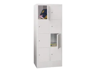 lockerkast,HxBxD 1518x600x500mm,2x4vakken,RAL7035,front RAL7035 - 2