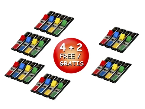 Indextabs Post-it 6834 11.9x43.1mm 4+2 gratis 35 tabs per dispenser