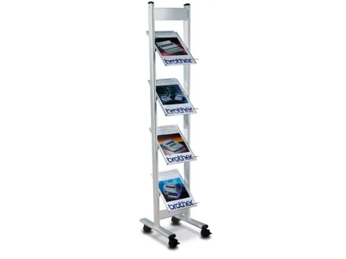 Folderrek Voor 4xa4 4 Acrylglas Houders 1600x300x350mm Staal