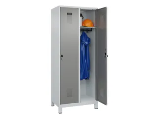 locker,HxBxD 1950x800x500mm,2vak,vak B 400mm,draaigrendel,voeten - 1
