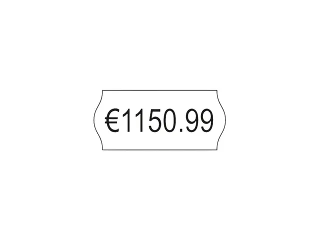 prijstangetiketten Avery non-permanent 12x26mm wit 10 rol in doos