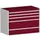 ladekast HxBxD 900x1300x750mm 5laden romp RAL7035 front RAL3004